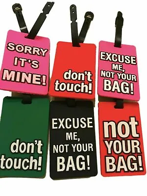 Funky Airport Travel Bag Warning Message Fashion Luggage Tags Holiday Suitcase • £2.99