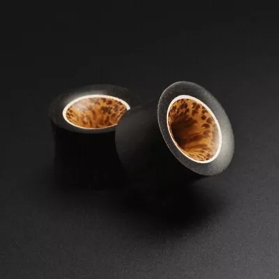 £19.99 • Buy COCONUT WOOD ORGANIC EAR STRETCHER TUNNEL-PAIR 22mm BONE And HORN/WOOD