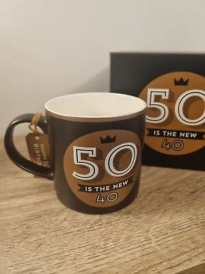 £2.99 • Buy 50th Birthday 50 Is The New 40 Novelty Birthday Gift Mug In Box