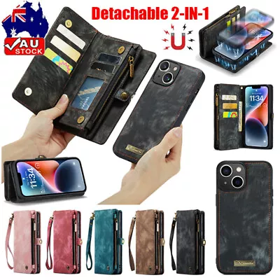 Detachable Cover Leather Wallet Case For IPhone 15 14 13 12 11 Pro Max XS 8 7 SE • $29.19
