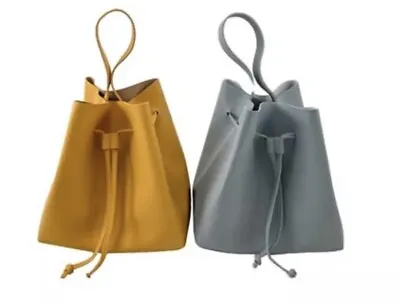 New With Tag Tote Bag From Macy's - Gray Or Yellow Faux Leather Choose Yours • $17.01