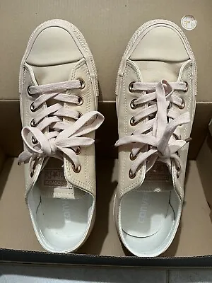 Converse Chuck Taylor Pastel Leather Ox Sneakers Shoes Women 553244C (Sz US8) • £32.13