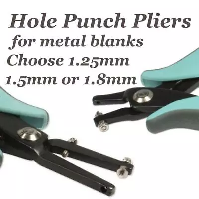 BeadSmith Metal Hole Punch Pliers Choose From 1.25mm 1.5mm 1.8mm Short Long • £21.50