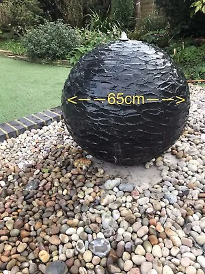 65cm LARGE !! Garden Round Ball Sphere Water Feature Ornament Sculpture Fountain • £180