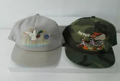 Lot Of 2 Vtg Trucker Cap Hat PURSUIT And ICI Seeds Embroidered Hunting USA Made • $26.99