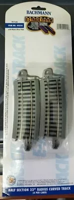 Bachmann E-Z Track HO Scale #44532 Code 100 N/S 1/2 22  Radius Curved Track (4) • $14.95