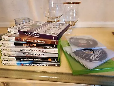 LOT OF 10 Xbox 360 Games  Bundle GTA Guitar Hero Call Of Duty Assassin's Creed • $16.99