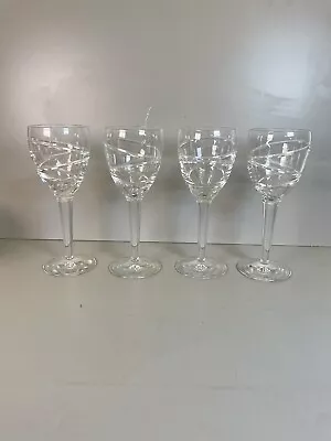 4 Jasper Conran Waterford Irish Crystal White Wine Glasses - 'Aura' Design 8.25” • £179