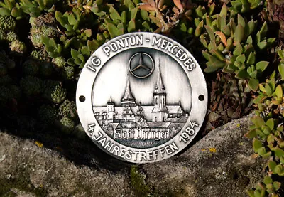 Vintage Automobil Car Radiator Badge # Mercedes Benz Ig Ponton Rally Öhringen 84 • $55.30