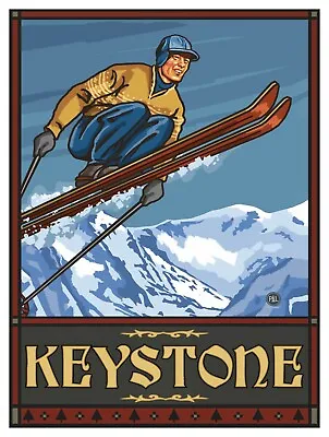 $9.99 • Buy Keystone Colorado Skiing Art Poster. 