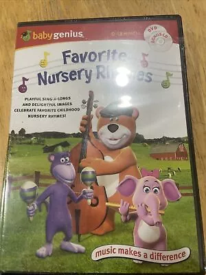 NEW Baby Genius - Favorite Nursery Rhymes DVD + Bonus CD 2006 NIP • $5