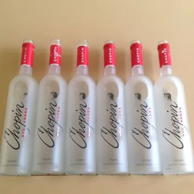 6 EMPTY CHOPIN VODKA BOTTLES 1 LITER 15  TALL! GLASS ~ No Liquor~ FOR CRAFTS • $24.99