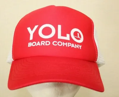 $17.59 • Buy Yolo Board Company Cobra Baseball Cap Trucker Hat Snapback Adjustable Mesh Red