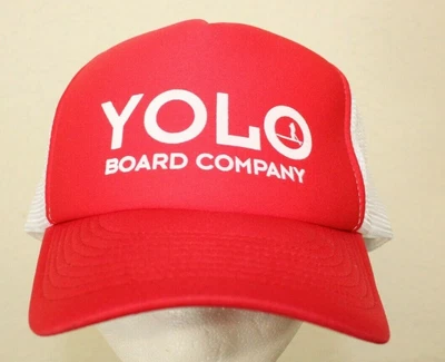 $17.59 • Buy Yolo Board Company Cobra Baseball Cap Trucker Hat Snapback Adjustable Mesh Red