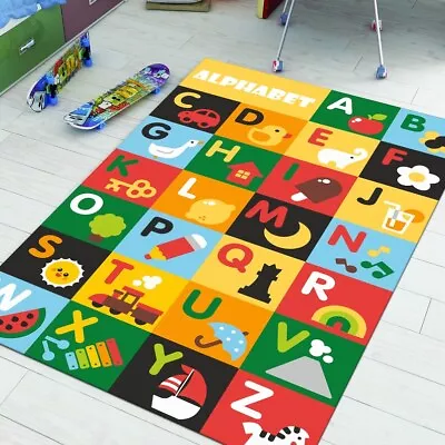 Kids Room RugAlphabet Learning Rug Alphabet Rug Kindergarten RugNursery Rug • $38.99