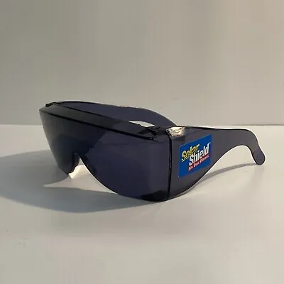 Retro Solar Shield Wide Fits Over Glasses Polarized W/Sticker Vintage Sunglasses • $19.98
