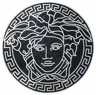 Handmade Medusa Versace Logo Marble Mosaic Design Natural Stone Medallion 50cm • $319