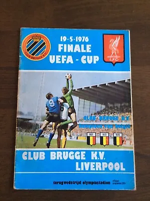 £4.99 • Buy Club Brugge K.V V Liverpool UEFA Cup Final Football Programme 1976