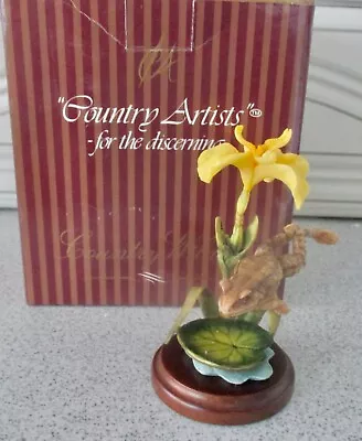 Country Artists - Frog With Water Iris & Lily Pad - Mint In Box • £20