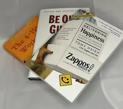 Lot Of 3 Business & Leadership Books - The 4 Hour Work Week Delivering Happines • $20.54