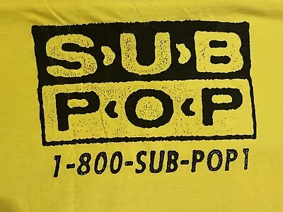 RARE VTG SUB POP YELLOW PAGES Single Stitch XL  Grunge Seattle Nirvana • $1500