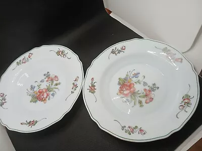 Set Of 2- Arcopal ARC Provincial Milk Glass 8-3/4” Soup / Cereal Bowls. France. • $16