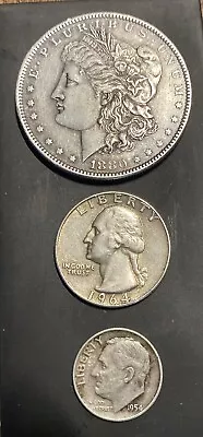 Lot Of 3 Vintage Us Coins Silver • $36