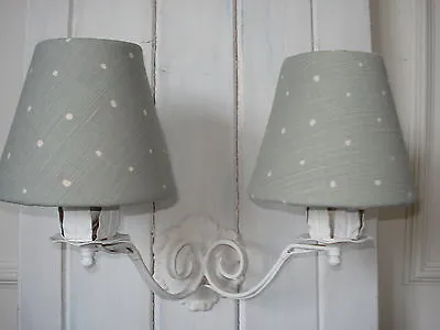 £39 • Buy Vanessa Arbuthnott Dotty Duck Egg Special Offer ** Pair Of Candle Lampshades **
