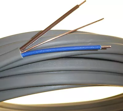 6242Y Twin And Earth  Gray Cable 1.5mm 2.5mm 4mm 6mm 10mm PVC Extension Wiring • £24.30