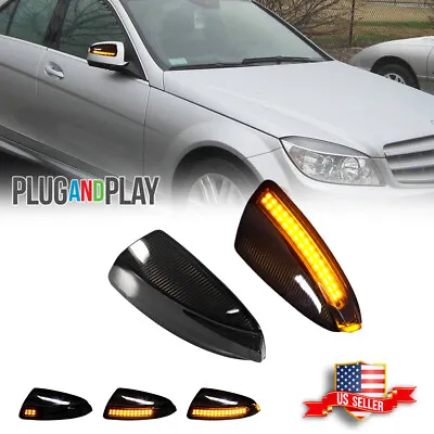LED Dynamic Turn Signal Side Mirror Lights For Mercedes Benz S204 W204 Vito W639 • $29.99