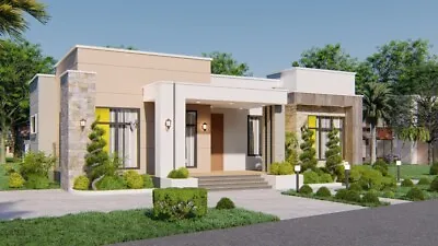 Modern House Design House Plan Contemporary 3 Bedroom 2 Baths PDFHome • $17.99