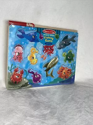 Melissa & Doug Magnetic Wooden Fishing Game W/ Pole **Brand New Sealed** • $13