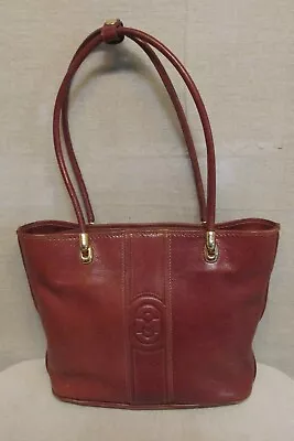 Vintage Marino Orlandi Brown Cognac Leather Shoulder Purse Handbag Italy • $103.99