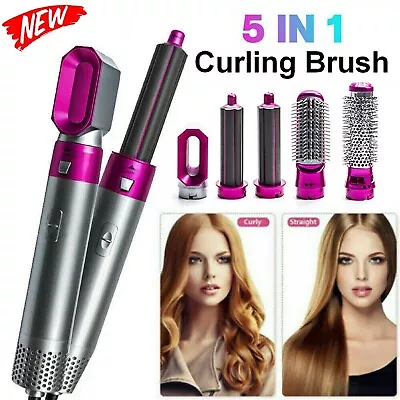 5 In 1 Hair Dryer Hair Styler Straighteners Blow Brush Comb Curl Dryer AU Plug • $29.99