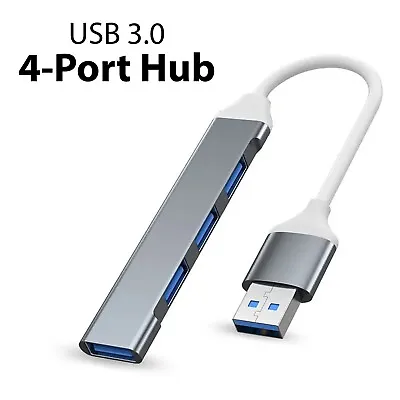 USB Hub | Multiport Dock Multi-Splitter USB Type-A 3.0 Hub Adapter For PC Mac • £3.79