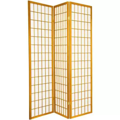 Oriental Furniture Room Dividers 3-Panel Mid-Century Lightweight Cotton Honey • $170.95