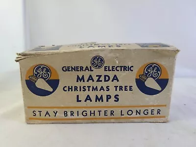 10 General Electric GE Mazda Christmas Tree Lamps Lot Box Mixed Colors Untested • $18.88