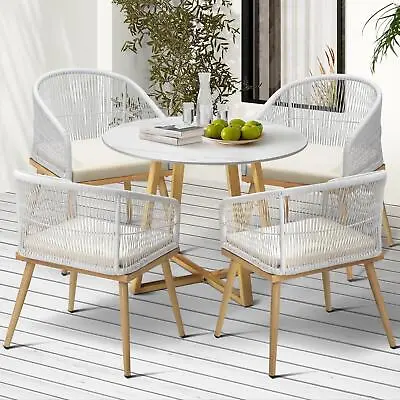 $599.90 • Buy Livsip 5 Piece Outdoor Dining Setting Table Lounge Chairs Patio Furniture Set
