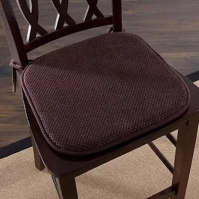 Lavish Home 69-05-C Memory Foam Chair Pad Chocolate Pack Of 6 Pcs • $54.99