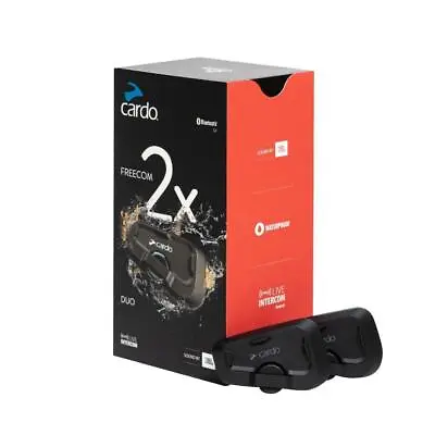 Cardo Freecom 2X DUO Headset Motorcycle Intercom Scala Rider Bluetooth JBL • $449.51