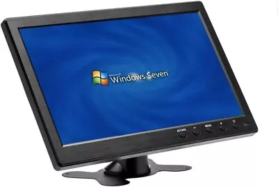 10.1  Inch HD LCD Screen Monitor PC CCTV HDMI/VGA/BNC Color Display Dual Speaker • £42.99