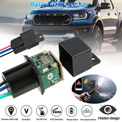 Car GPS Tracker Relay GSM Locator Real Time Tracking Motorbike Caravan Truck • £17.99