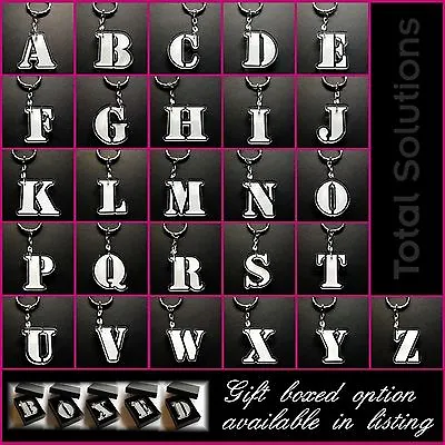 Alphabet Letter Initial Keyring Keychain - Laser Cut Acrylic - Boxed Option • £2.99