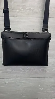 MONTBLANC Mens Black EXTREME 2.0 REPORTER Crossbody Briefcase Laptop Bag • $300