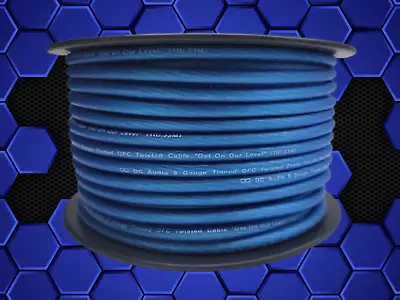 10 Ft Tinned OFC 8 Awg Gauge Matte BLUE Power Or Ground Wire DC Audio • $12.90