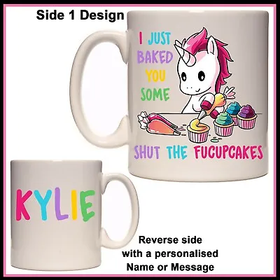 $18.50 • Buy Personalised Shut The FUCUPCAKES Mug - Any Name, Funny Gift Idea, Baking Unicorn
