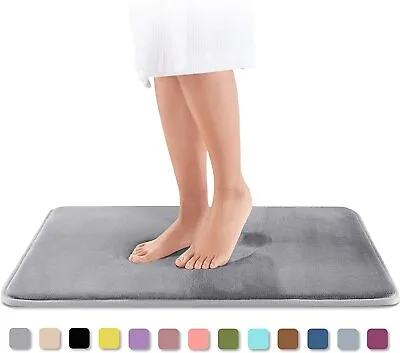 Genteele Memory Foam Bath Mat Non Slip Absorbent Super Cozy Velvet Bathroom Rug  • $129.44