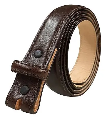 Italian Calfskin Genuine Leather Dress Belt Strap With Snaps 1  (25mm) Wide • $21.95