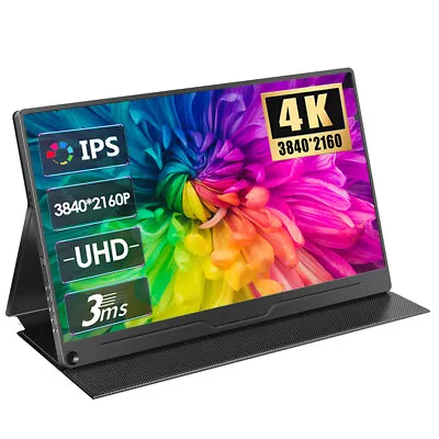 4K Monitor 15.6  IPS Gaming Monitor Laptop Portable Monitor Mini DP/HDMI/USB-C • $319