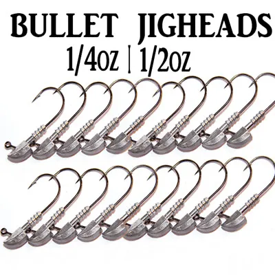 $9.95 • Buy Bullet Jig Heads 1/4oz 1/2oz Fishing Lures Soft Plastics For Gulp Bream Bass